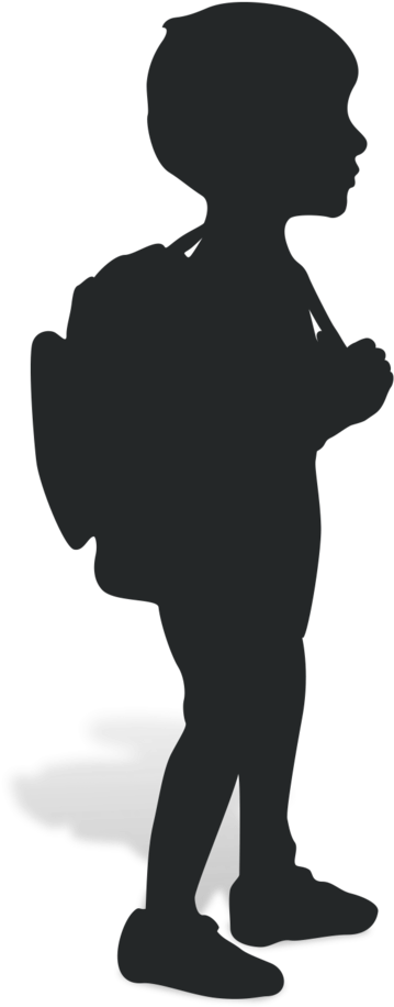Paid Child Development Classroom Assistant Position - Silhouette Png School Boy (410x1000), Png Download