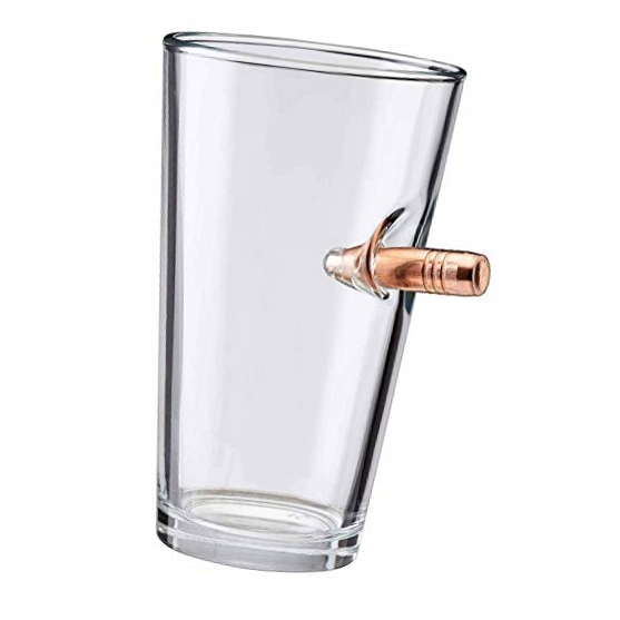 Ben Shot Usa The Original Benshot Pint Glass Transparent - Pint Glass (557x557), Png Download