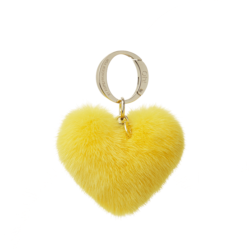 Ally Heart Charm Yellow - Keychain (800x800), Png Download