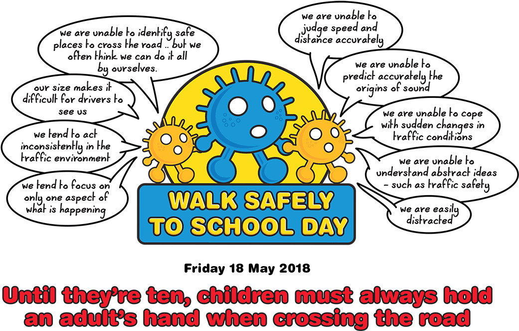 Home - Walk Safely To School Day (1100x674), Png Download