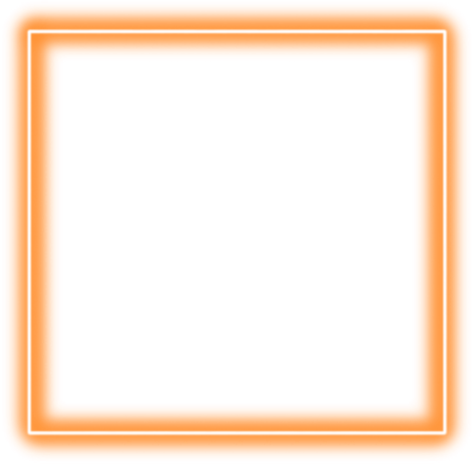 #neon #square #border #png #orange #freetoedit (1024x1024), Png Download