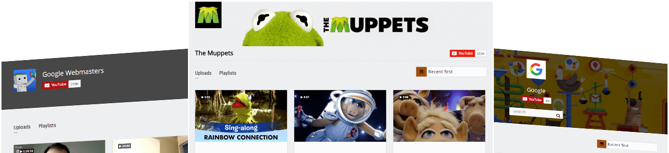 3 Ready To Use Skins Channel Header Styles With Custom - Muppets (1400x317), Png Download