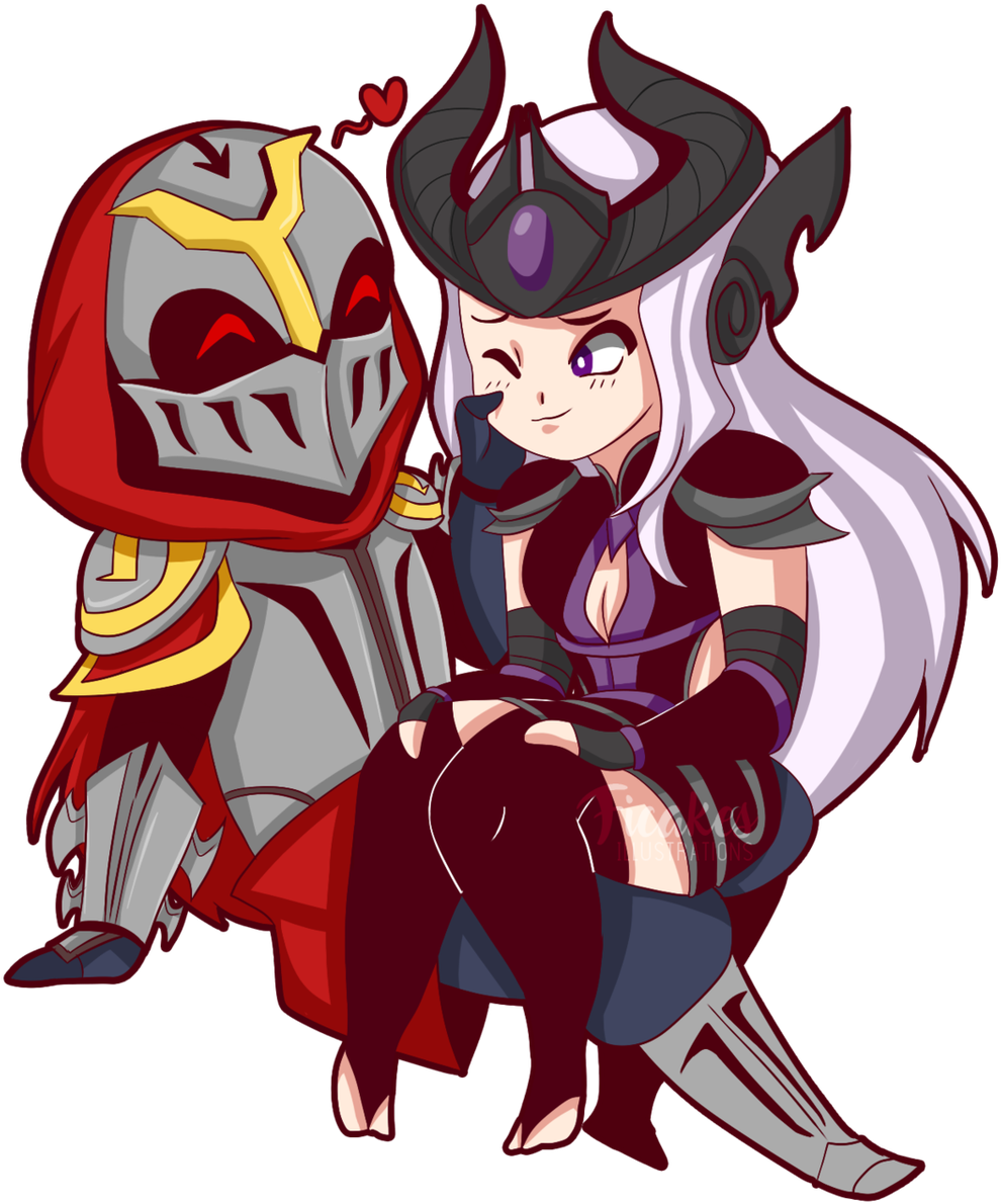 League Of Fanarts - League Of Legends Zed Syndra (1200x1200), Png Download