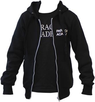 Kid Black Hoodie Gray Zipper - Hoodie (600x600), Png Download