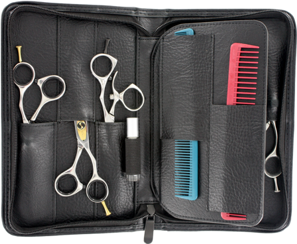 Large Zip-up Shear Case - Leather (600x800), Png Download