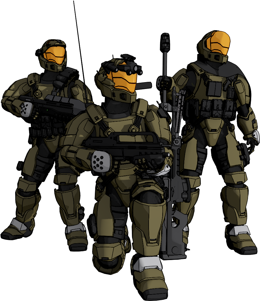 My Team Of Spartan Iiis Are A Small Team Under The - Soldier (998x1091), Png Download