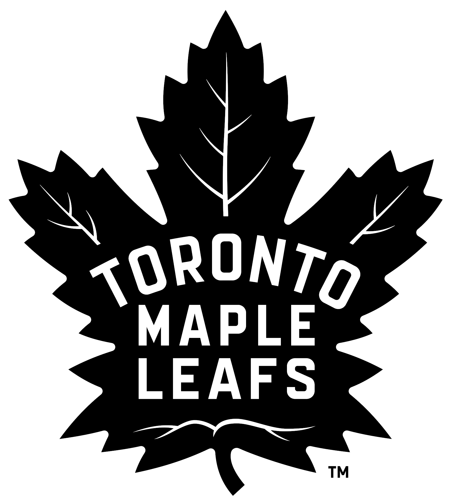 Toronto Maple Leafs Logo - Toronto Maple Leafs Logo Black (2200x2200), Png Download