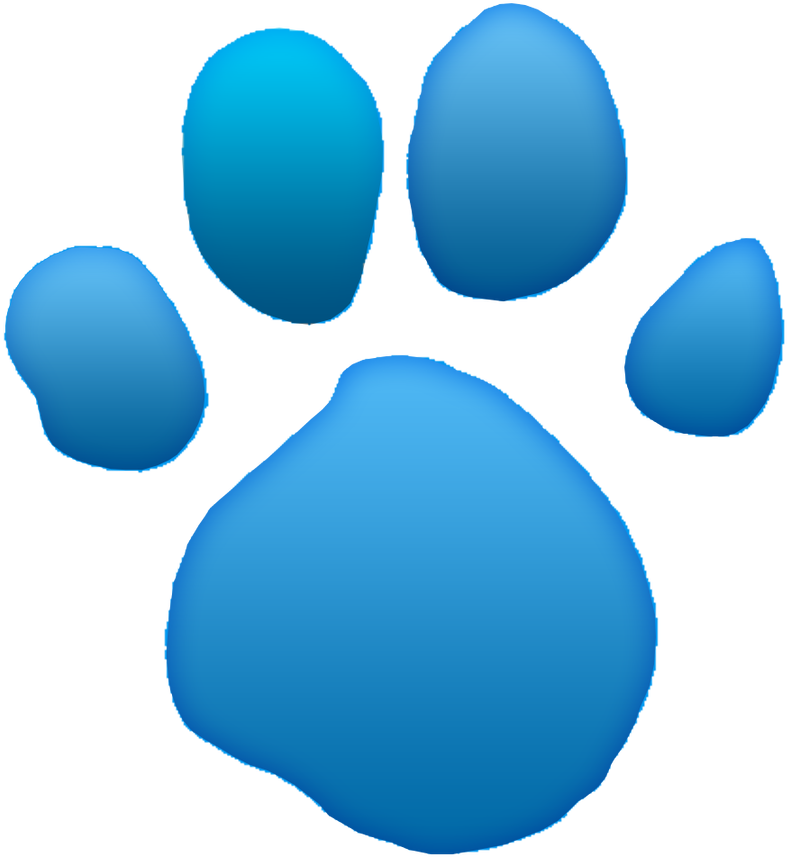 Blue S Clues Light - Blues Clues Blues Pawprint (882x906), Png Download