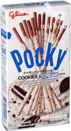 Glico Pocky Cookies & Cream Taste Biscuit Stick (736x460), Png Download