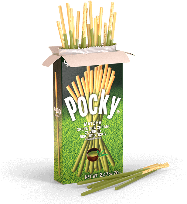 Matcha Green Tea Flavor - Pocky Green Tea Png (700x700), Png Download