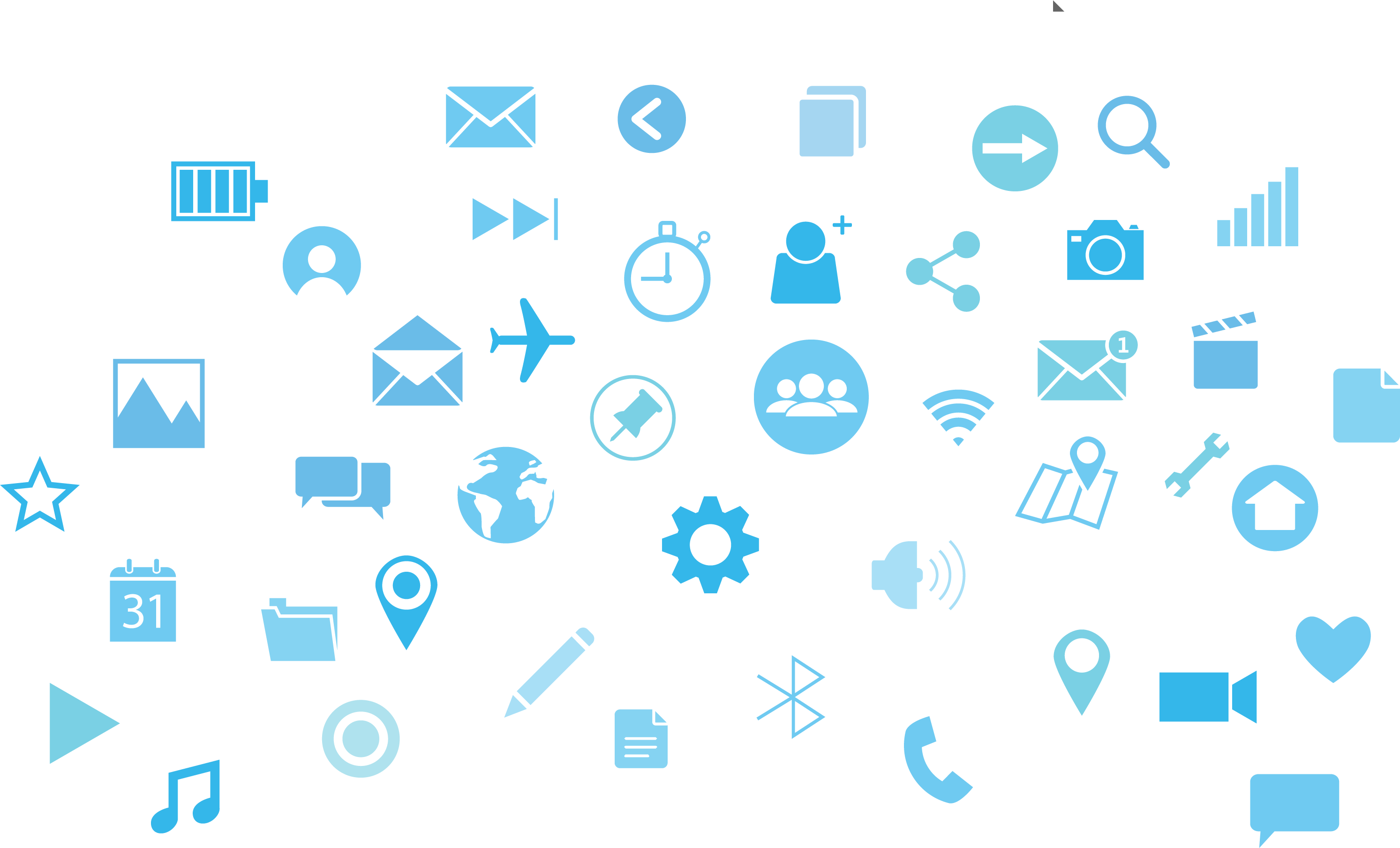 Apps - Mobile Phone Functions (2986x1808), Png Download