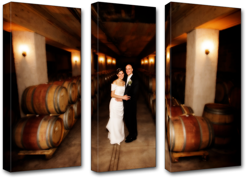 Split Photo Canvas Wedding (899x630), Png Download