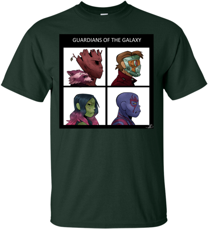 Guardians Of The Galaxy Gorillaz T Shirt & Hoodie - Motorcycle Tshirts (800x800), Png Download