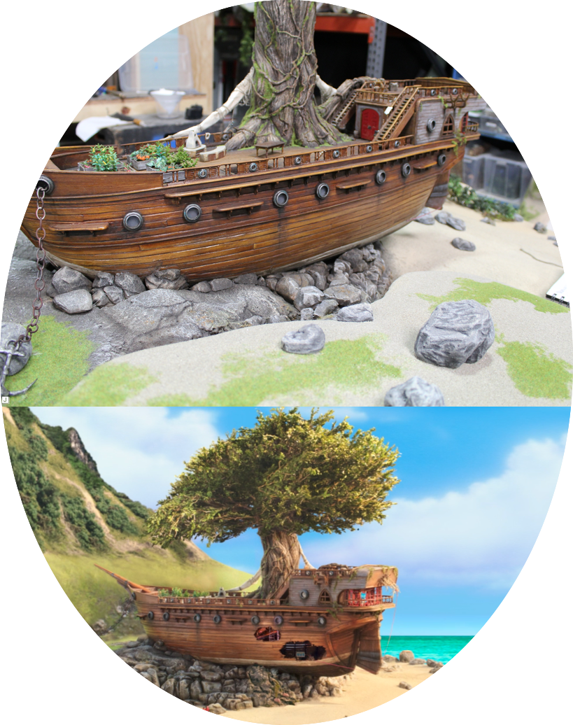 Bixpix Entertainment - Full-rigged Ship (819x1036), Png Download