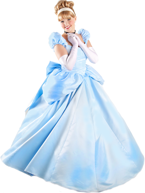 Cinderella Princess Party - Gown (576x770), Png Download