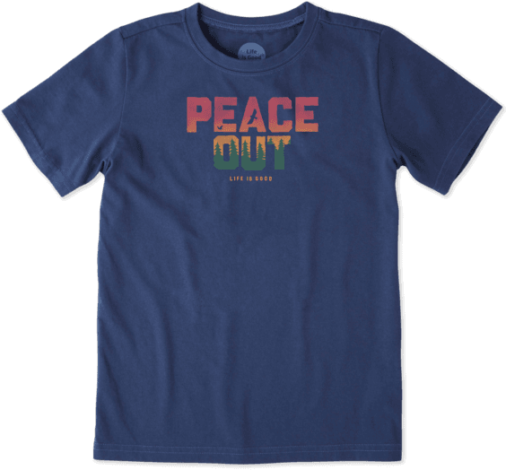 Boys Peace Out Crusher Tee - Man T Shirt Short Sleeve (570x570), Png Download