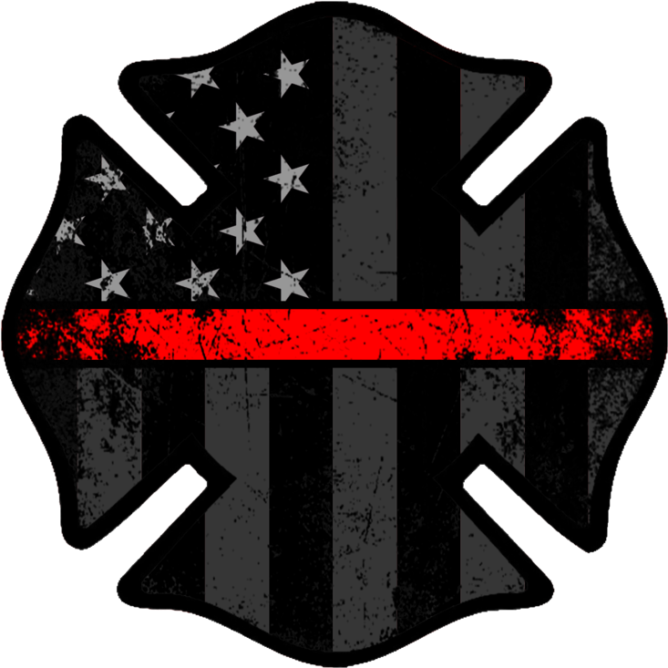 Subdued Firefighter Decal - Firefighter Fire Department Symbol (800x800), Png Download