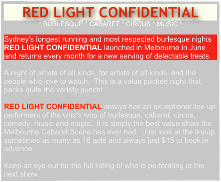 Red Light Confidential * Burlesque * Cabaret * Circus - Melbourne (444x367), Png Download
