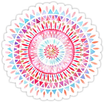 Watercolor Design By Mzawesomechic - Watercolor Mandalas (375x360), Png Download