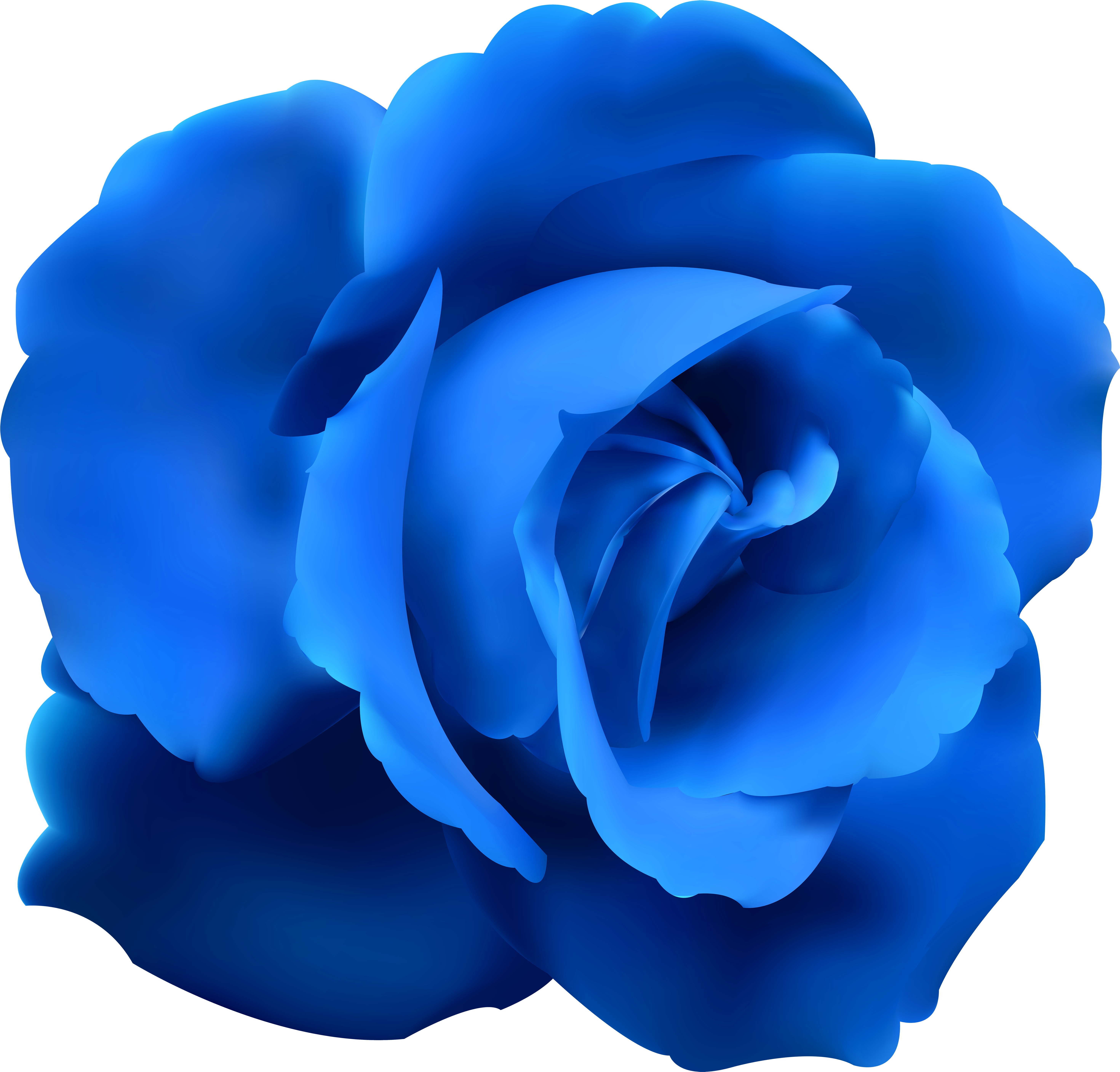 Blue Rose Clip Art Png Image (6000x5741), Png Download
