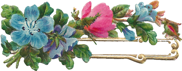 Free Digital Flower Label Design - Clip Art (1067x567), Png Download