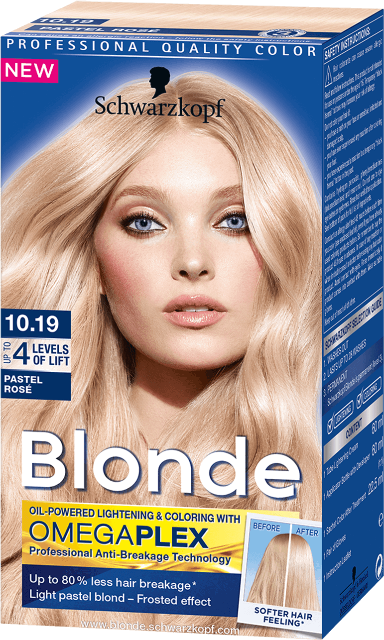 Blonde Strands Pastel Blondes 10-19 Pastel Rosé - Scharzkopf Blonde Pastel Rose (970x1400), Png Download