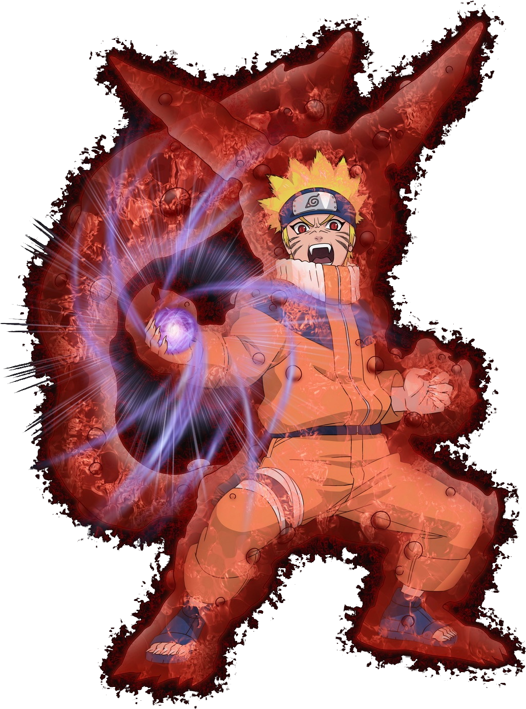 Naruto Png Free Download On Mbtskoudsalg Png Free Library - Naruto Kyuubi One Tails (1030x1428), Png Download