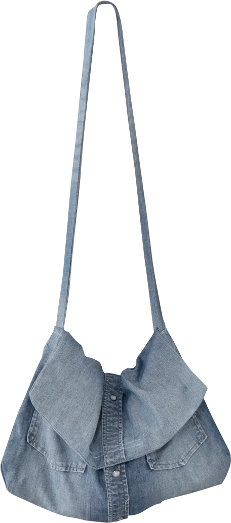 Denim Messenger Bag By British Steele - Shoulder Bag (831x1413), Png Download