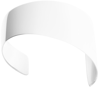 Arc Cuff Sterling Silver Sterling Silver White Gold - Gold (650x650), Png Download