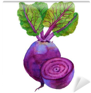 Beets With Leaves - Watercolor Painting (400x400), Png Download