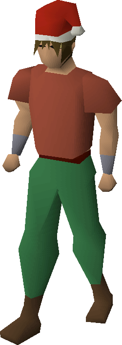 A Player Wearing A Santa Hat - Runescape Santa Hat (250x705), Png Download