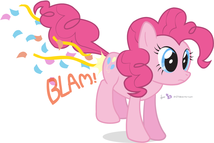 Dm29, Confetti, Fart, Fart Noise, Funny, Pinkie Pie, - Pinkie Pie Farting (870x600), Png Download