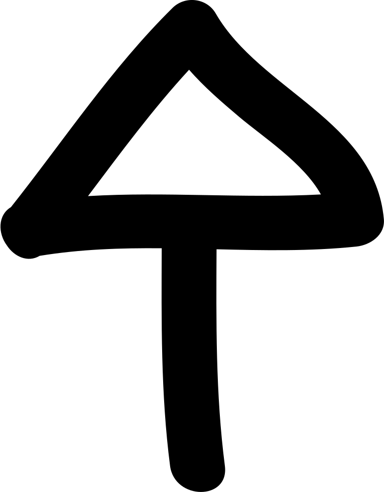 Drawing Typography Arrow - Up Arrow Draw (765x980), Png Download