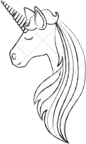 Unicorn Images At Getdrawings Com Free For - Unicorn Drawing Side View (550x550), Png Download