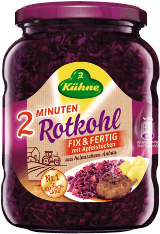 Red Cabbage Product Image - Kühne Red Cabbage W/apple (ready To Serve) 700g (750x500), Png Download