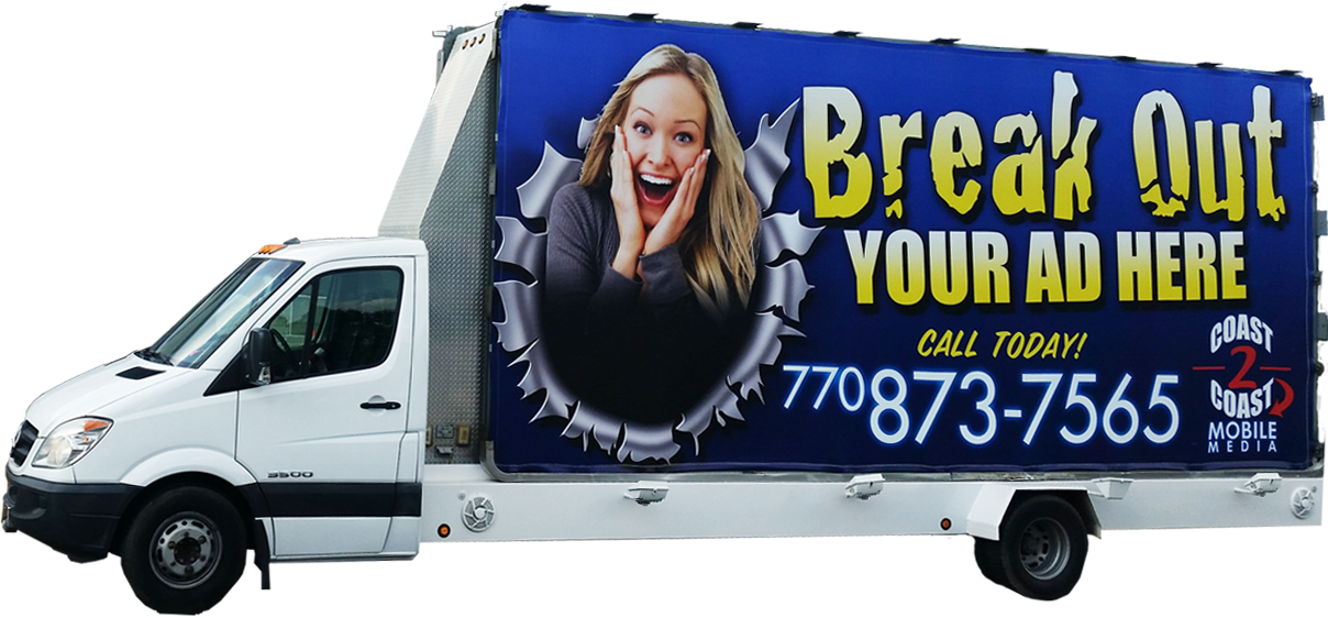 Mobile Billboard Advertising - Mobile Billboard Png (1208x562), Png Download