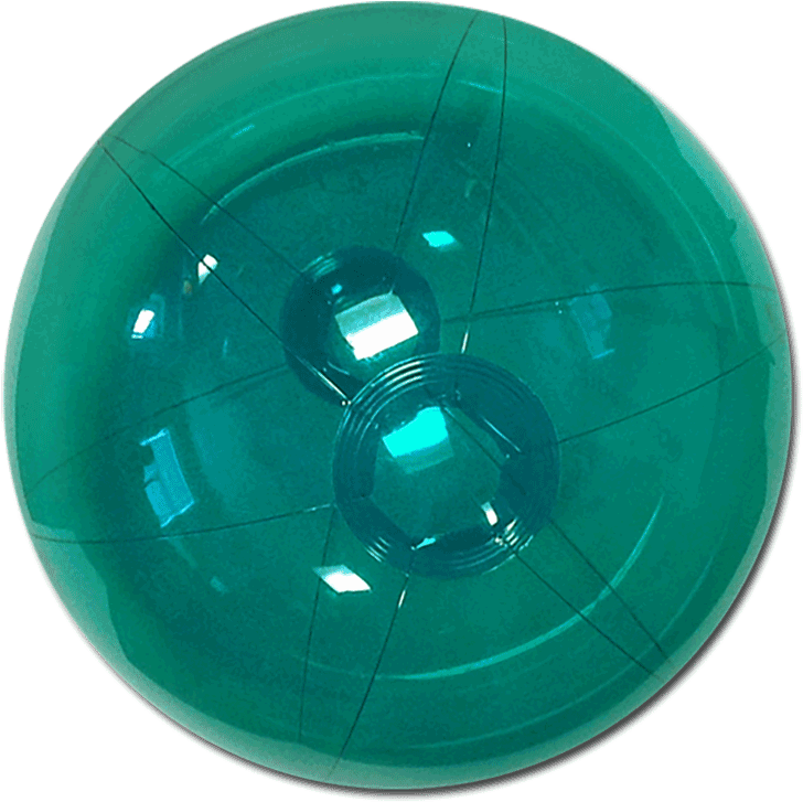 16'' Translucent Teal Beach Balls - Beach Ball (750x750), Png Download