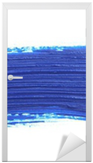 Blue Stroke Of The Paint Brush Isolated On White Door - Picture Frame (400x400), Png Download