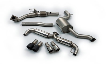 Milltek's 3-inch Race Exhaust System For The Mkvi Golf - Mk6 Gti 3 Inch Exhaust (452x274), Png Download
