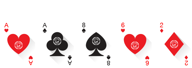 A Pair - Poker Texas Hold High Card (700x300), Png Download