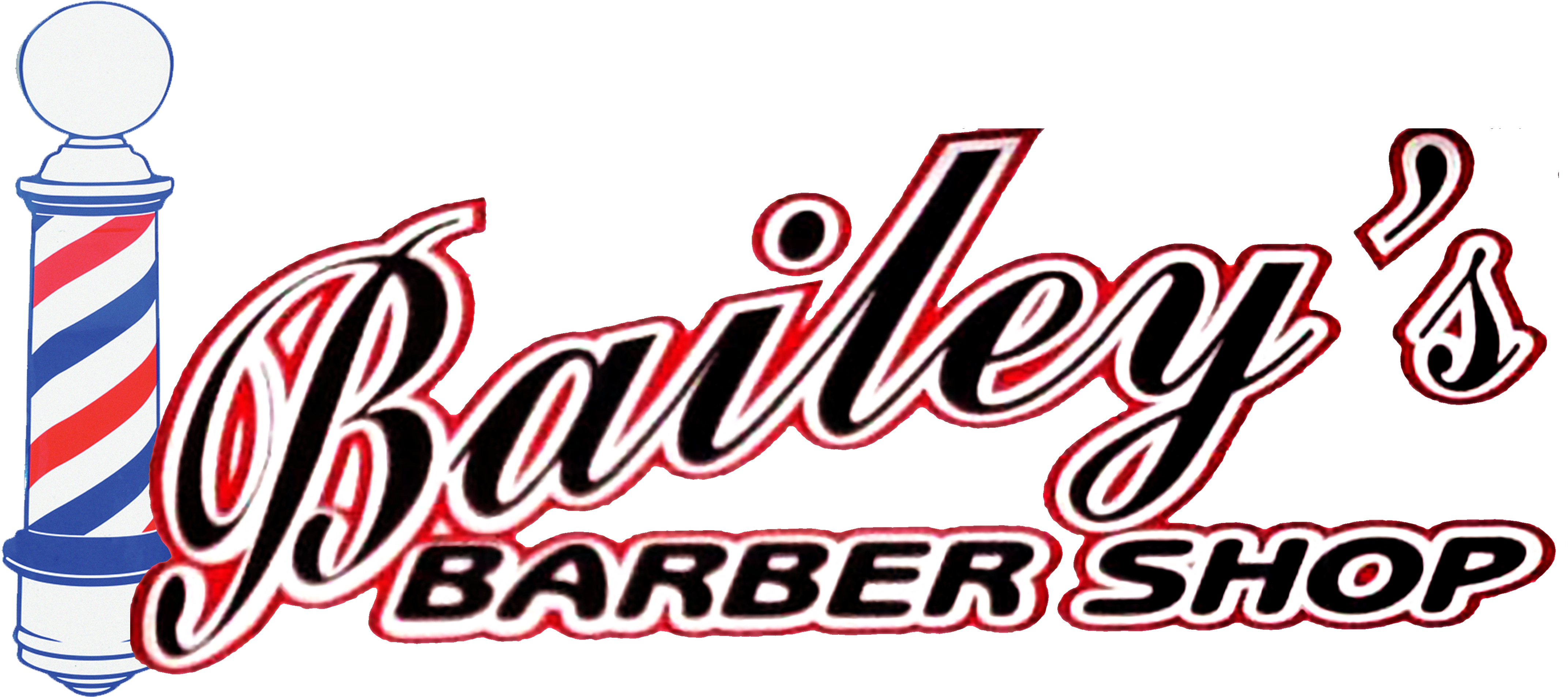 Bailey Barber Shop - Barber Pole (4500x2248), Png Download