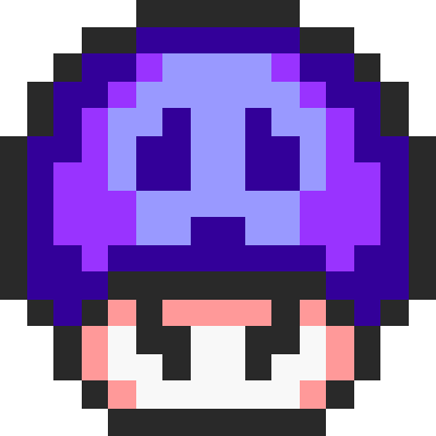 This Is The Poison Mushroom From Mario Super Brothers - Poison Mushroom Super Mario (400x400), Png Download