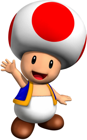 Super Mario Bros - Toad Mario (572x599), Png Download