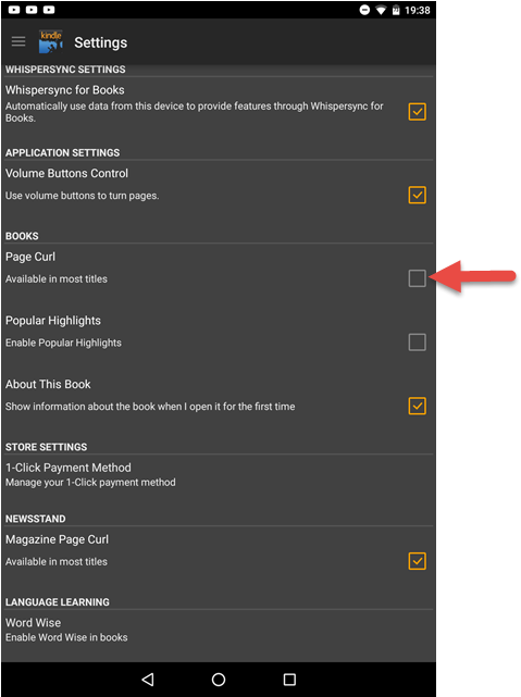 Kindle App Settings - Kindle App For Android Settings (604x640), Png Download