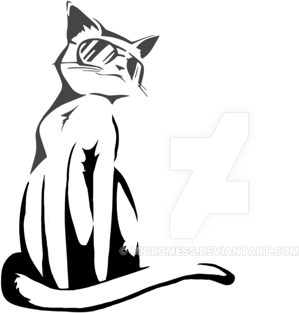 Brush Clip Black - Yadda-yadda Design Co. Cool Cat - Macbook (1024x768), Png Download