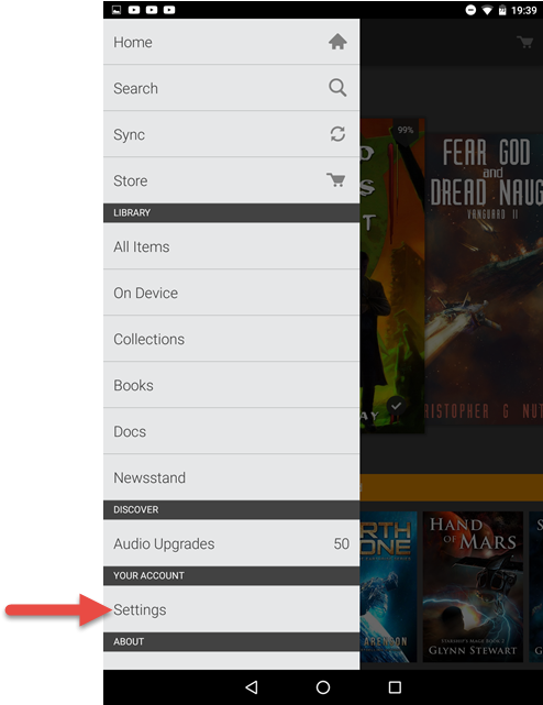 Kindle App Settings - Fear God And Dread Naught [book] (610x640), Png Download