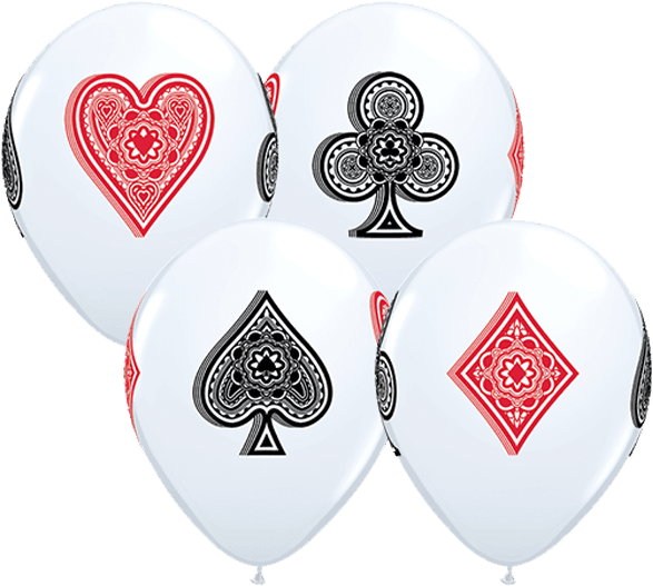 Zoom - Card Suits Balloons - 11 Inch Balloons 25pcs (600x600), Png Download