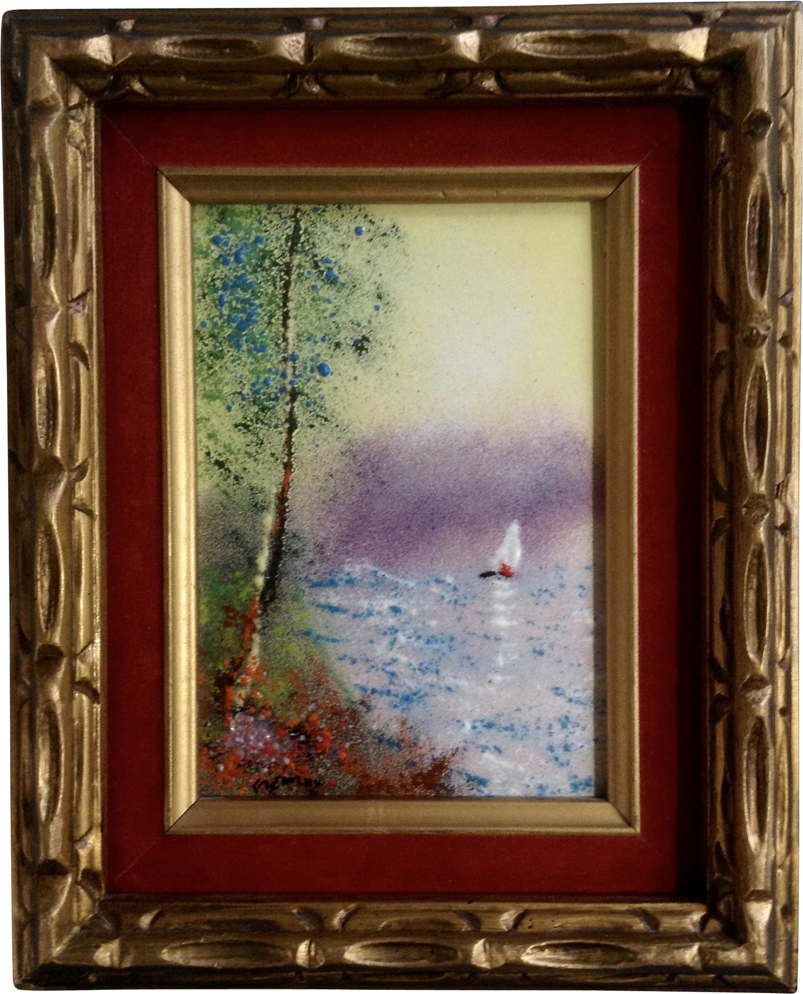 Fleming, Enamel On Copper Metal Plate Art Painting - Art (2048x2048), Png Download