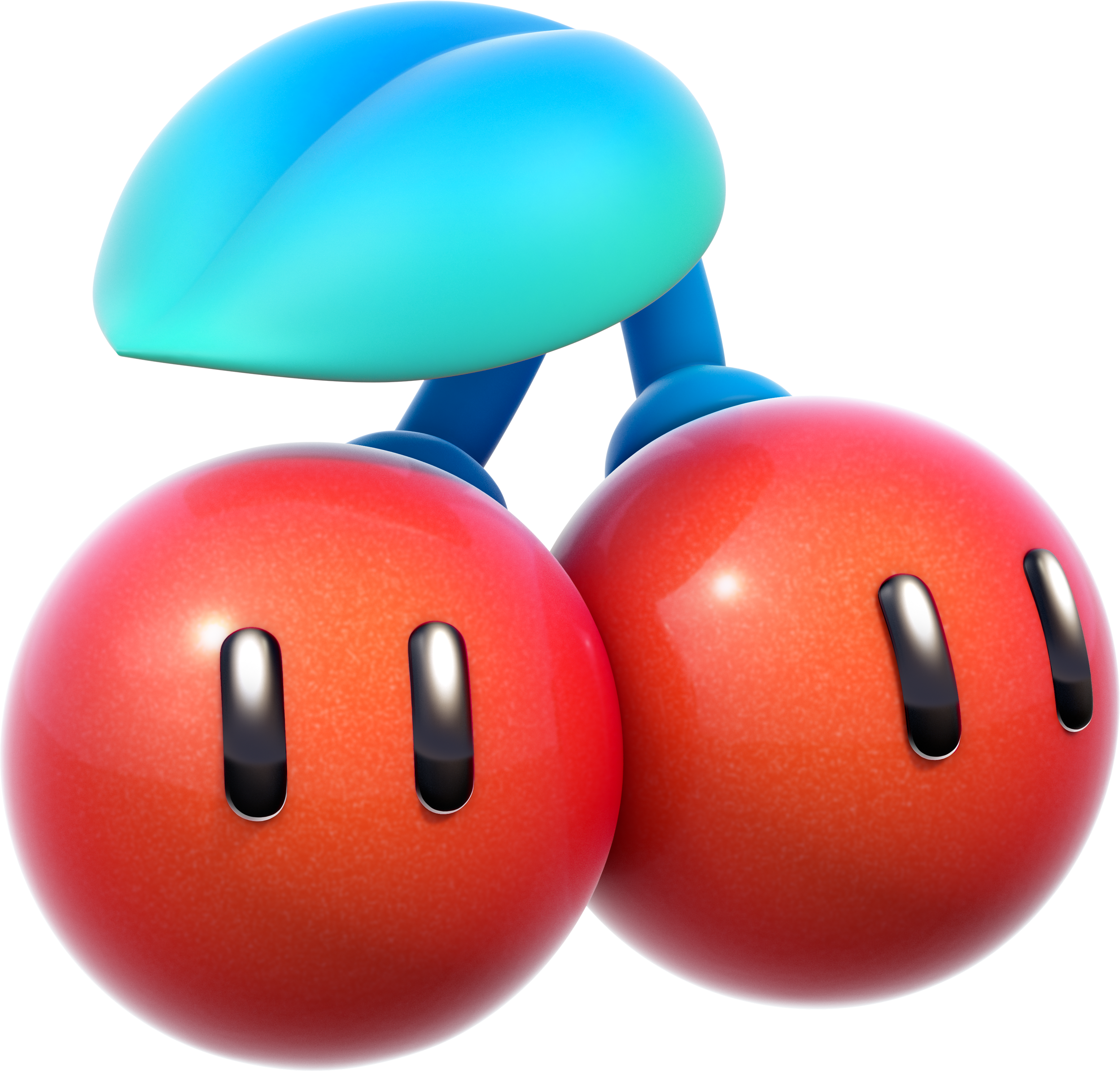 Mario Rock Mushroom - Super Mario Double Cherry (2496x2388), Png Download