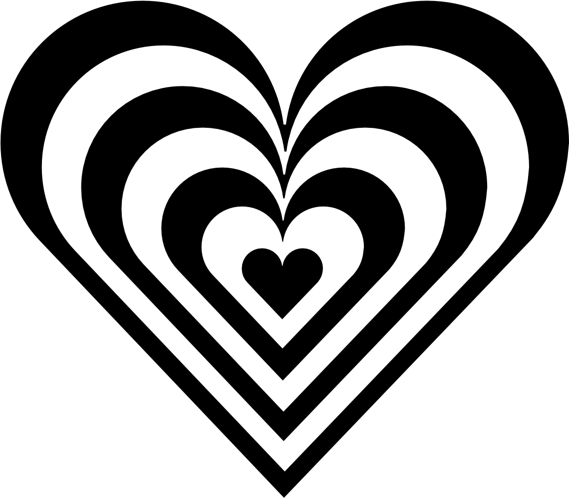 Pix For Black And White Real Heart Pictures - Heart Clip Art Designs (1111x1111), Png Download